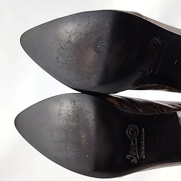 Icon Women's Leather Tan Wearable Art Western Horses Heeled Mules Shoes Size 7 - Picture 11 of 16